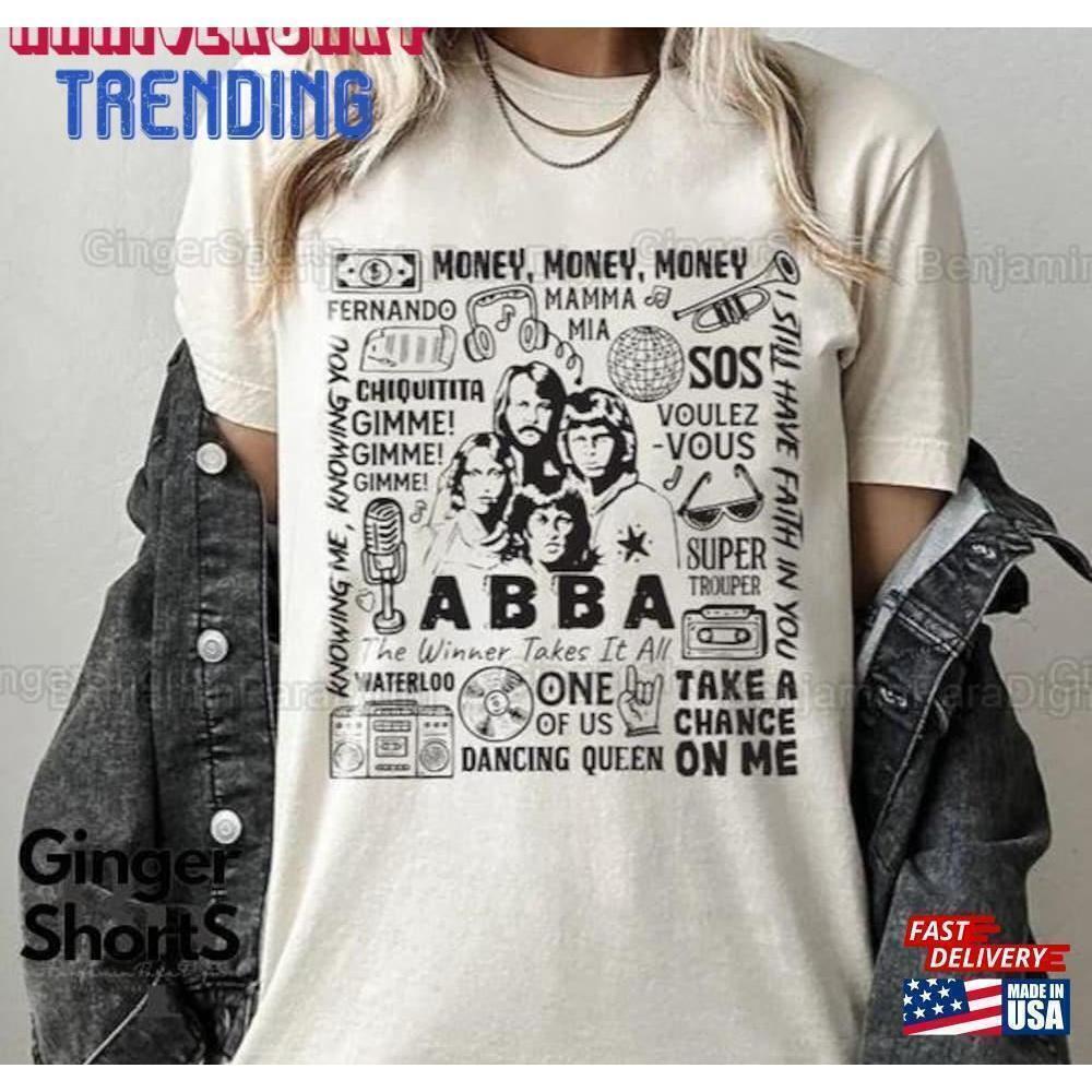 Abb4 Mamma Mia Shirt Retro 2D Abb Band Unisex Gift For Fan Tshirt